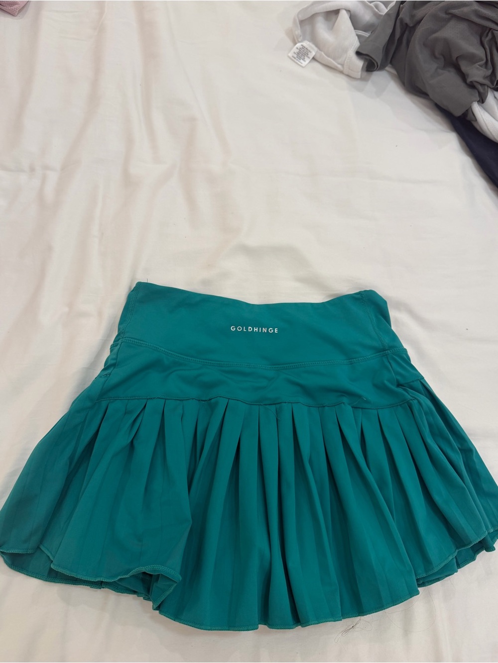 GoldHinge Teal Pleated Active Skirt